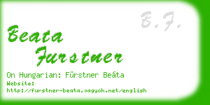 beata furstner business card